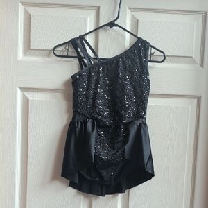 Balera Black Sequin Kids Dance Costume